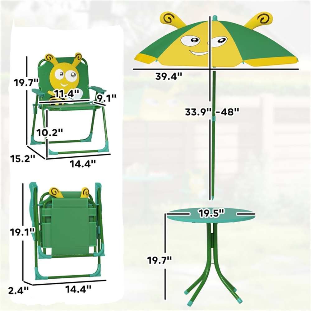 Green Cartoon Frog Toddler Out - Kids Outdoor Dining Set recension och pris