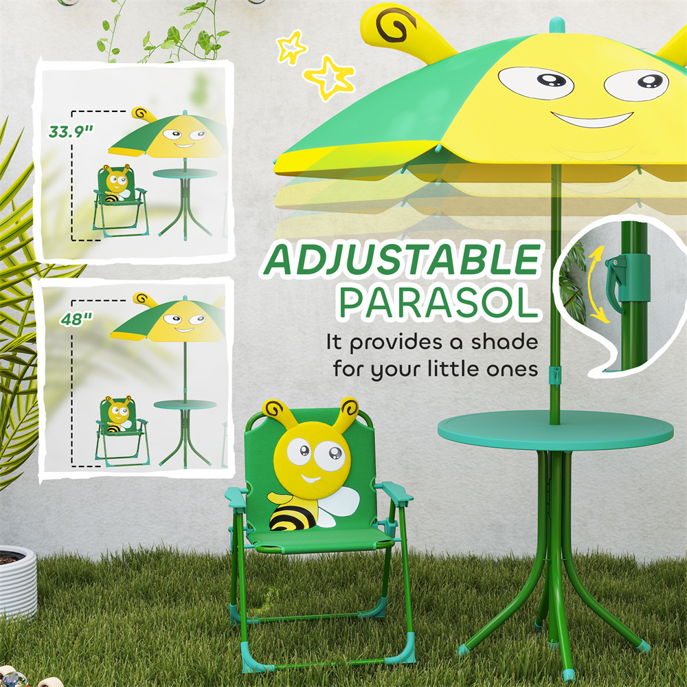 Green Cartoon Frog Toddler Out - Kids Outdoor Dining Set recension och pris