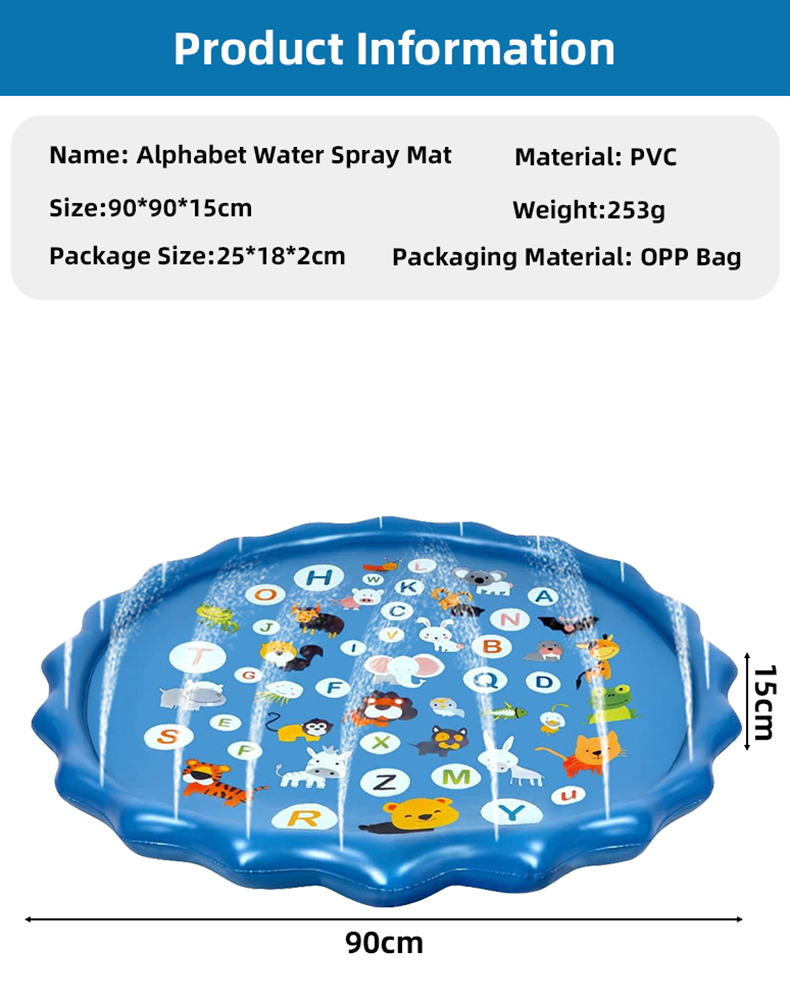 Alphabet Inflatable Water Spri - Kids Outdoor Mat recension och pris