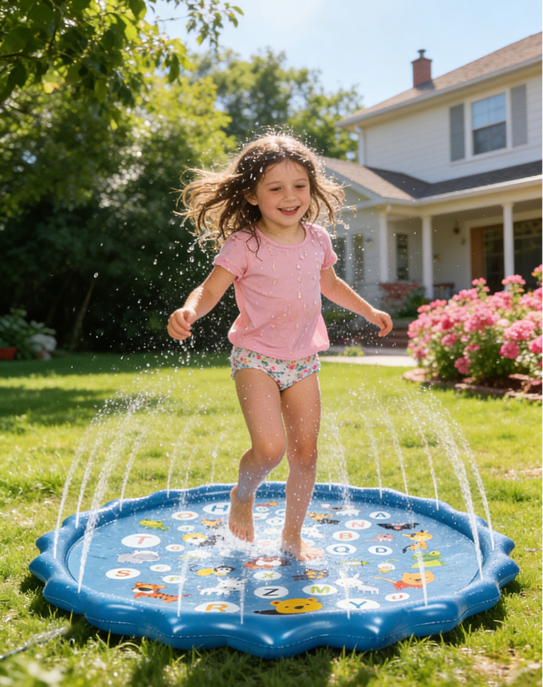 Alphabet Inflatable Water Spri - Kids Outdoor Mat recension och pris