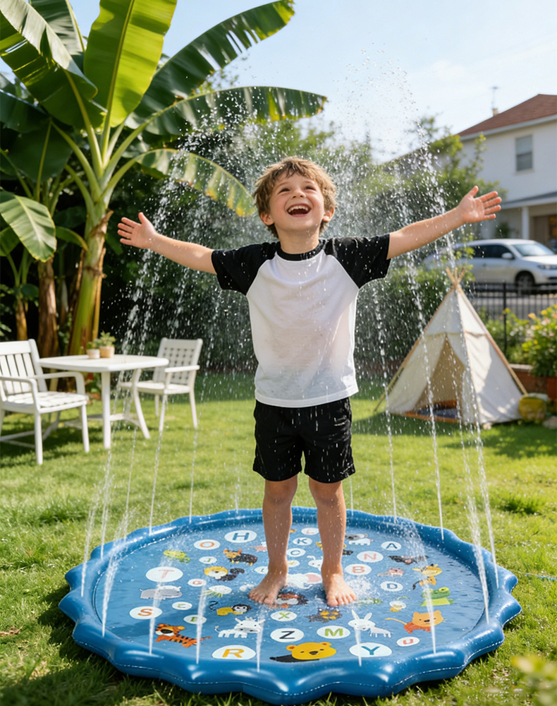 Alphabet Inflatable Water Spri - Kids Outdoor Mat recension och pris