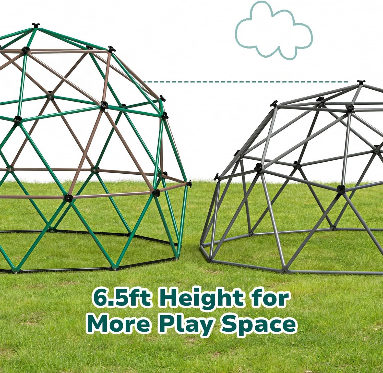 6.5 FT Tall Climbing Dome with - Kids Outdoor Jungle Gym Dome recension och pris