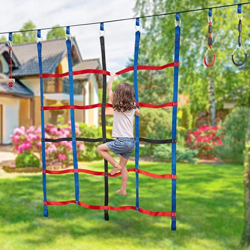 Outdoor Colored Ribbon Climbin - Kids Outdoor Gym recension och pris