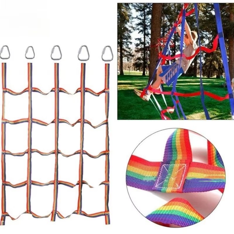Outdoor Colored Ribbon Climbin - Kids Outdoor Gym recension och pris