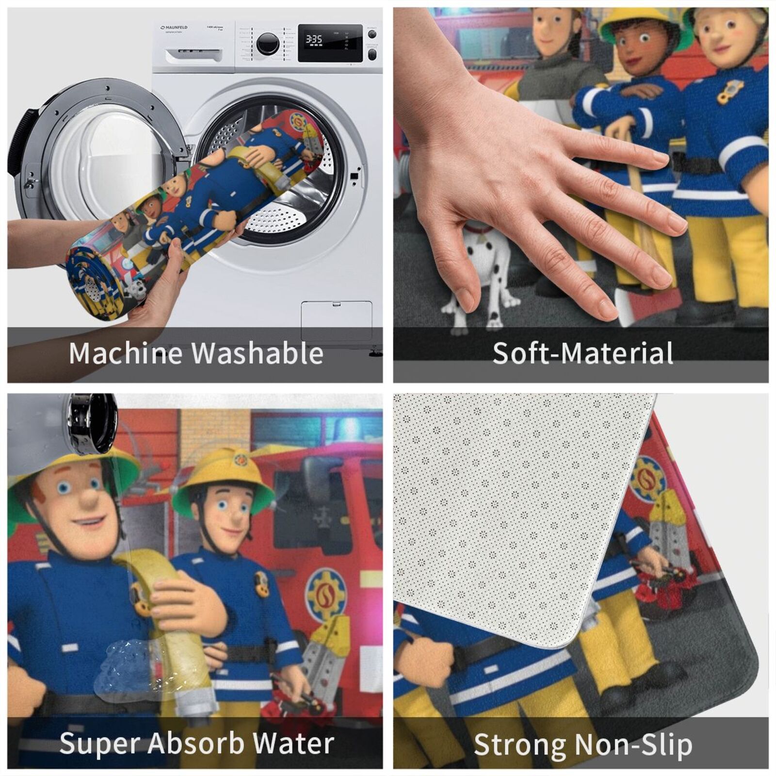 Fireman Sam Design Carpet Mat  - Kids Outdoor Floor Cushions recension och pris