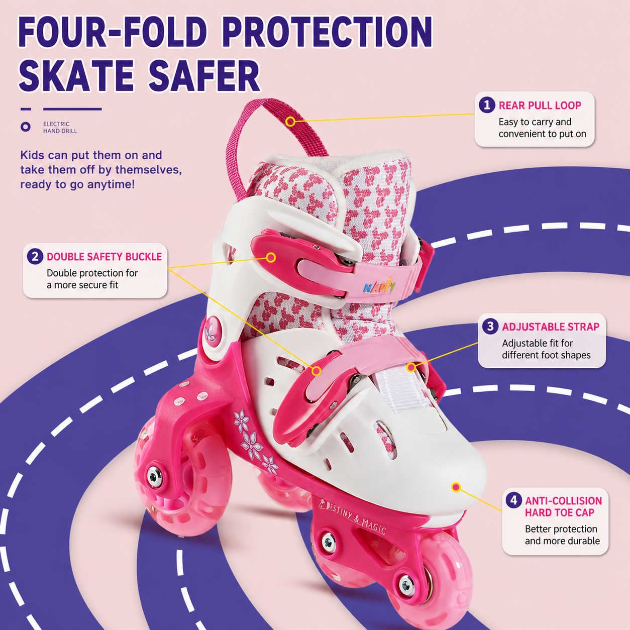 Kids Adjustable Roller Skates  - Kids Outdoor Lights recension och pris