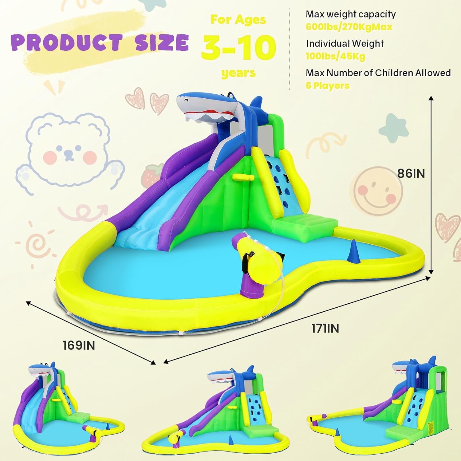 13x14FT Inflatable Bounce Hous - Kids Outdoor Lights recension och pris