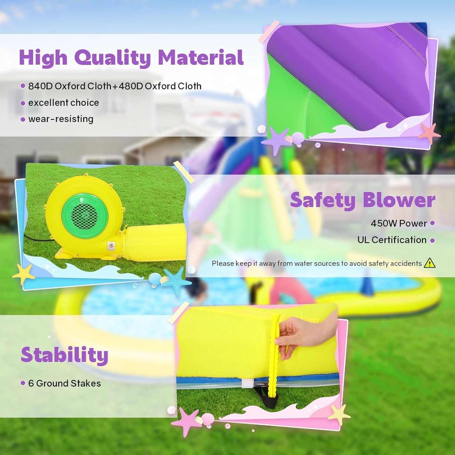 13x14FT Inflatable Bounce Hous - Kids Outdoor Lights recension och pris