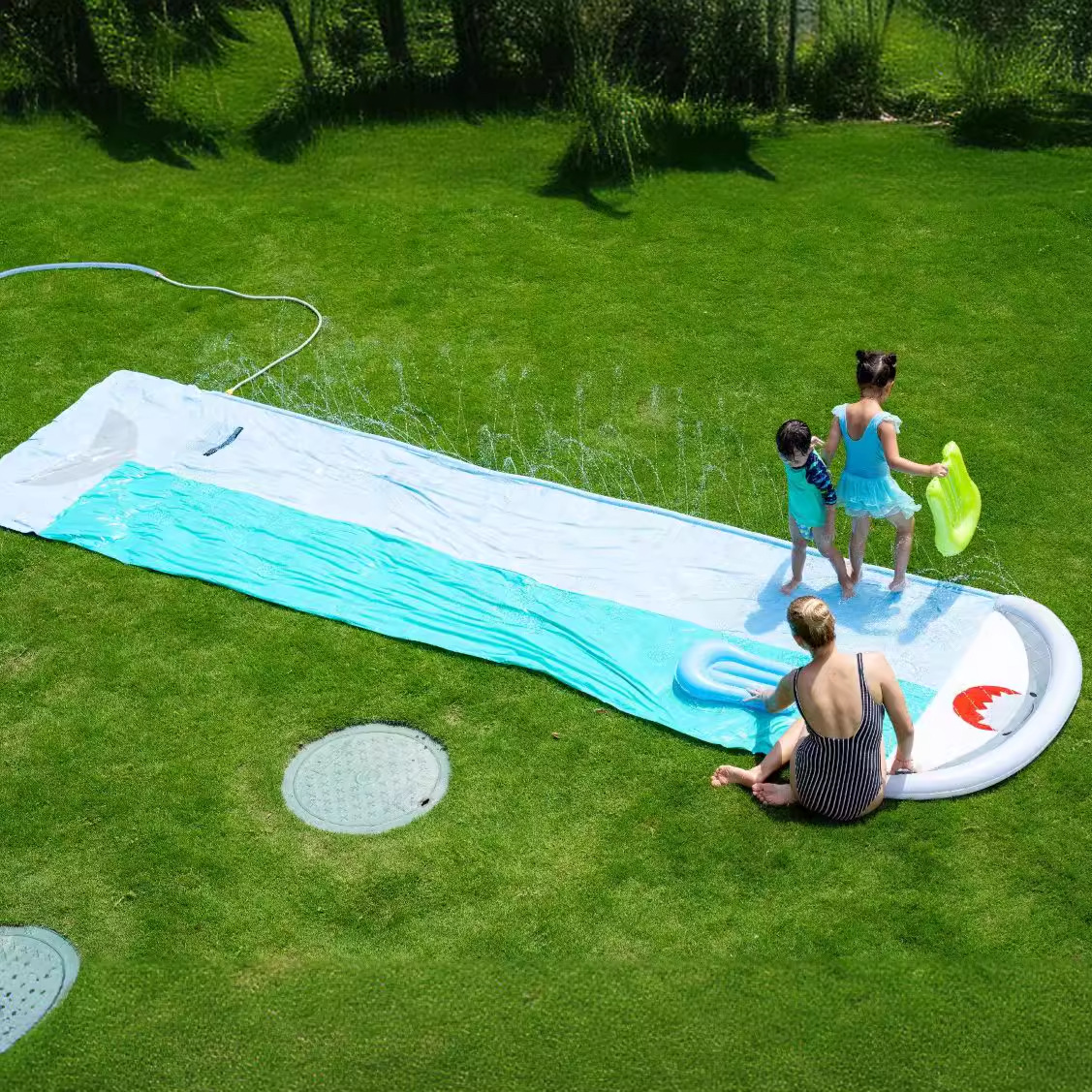 Interactive Shark Water Slide  - Kids Outdoor Mat recension och pris