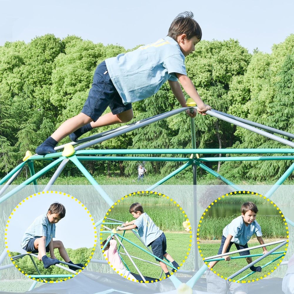 Geometric Dome Climber with Ha - Kids Outdoor Jungle Gym Dome recension och pris
