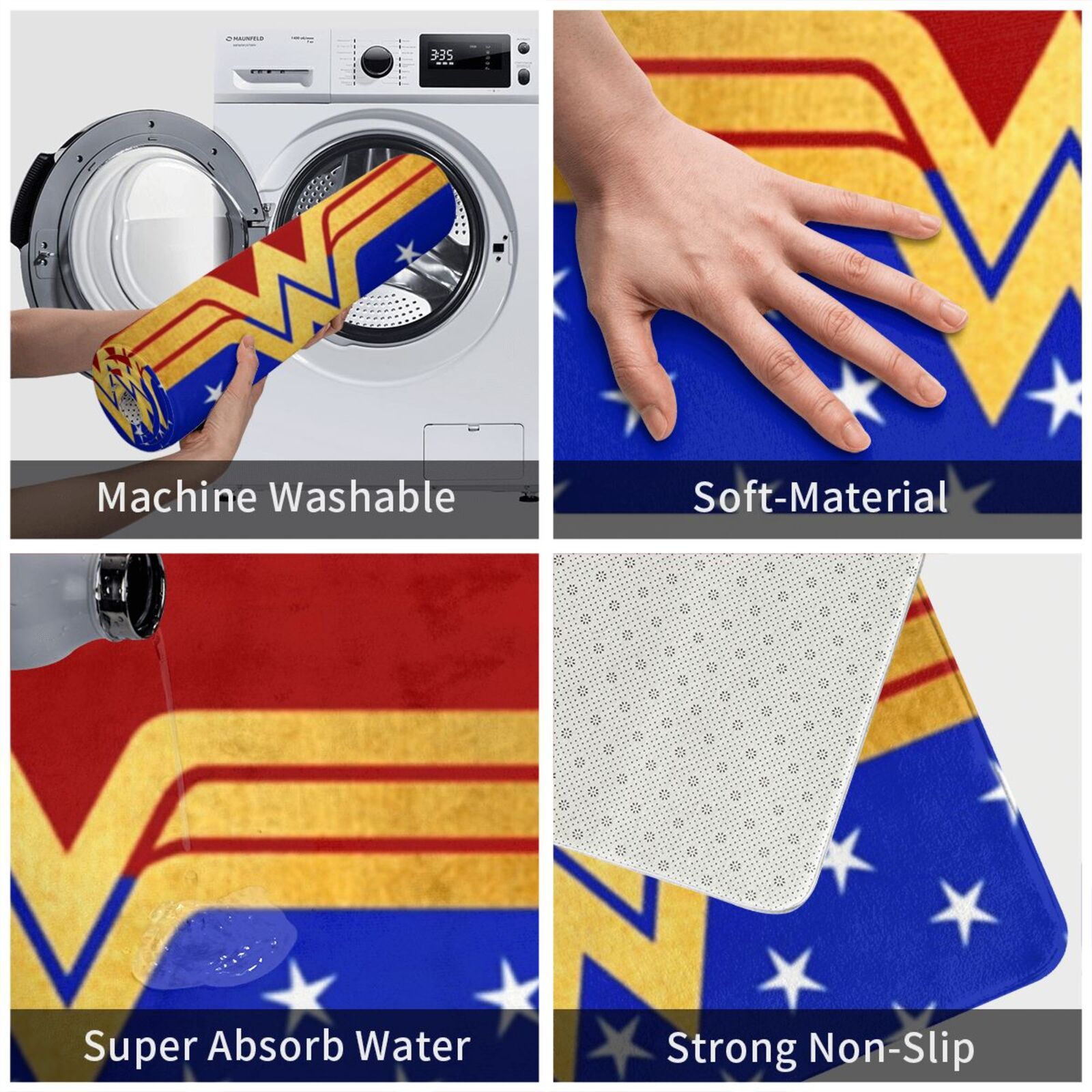 Golden Retro Wonder Womn Comic - Kids Outdoor Floor Cushions recension och pris