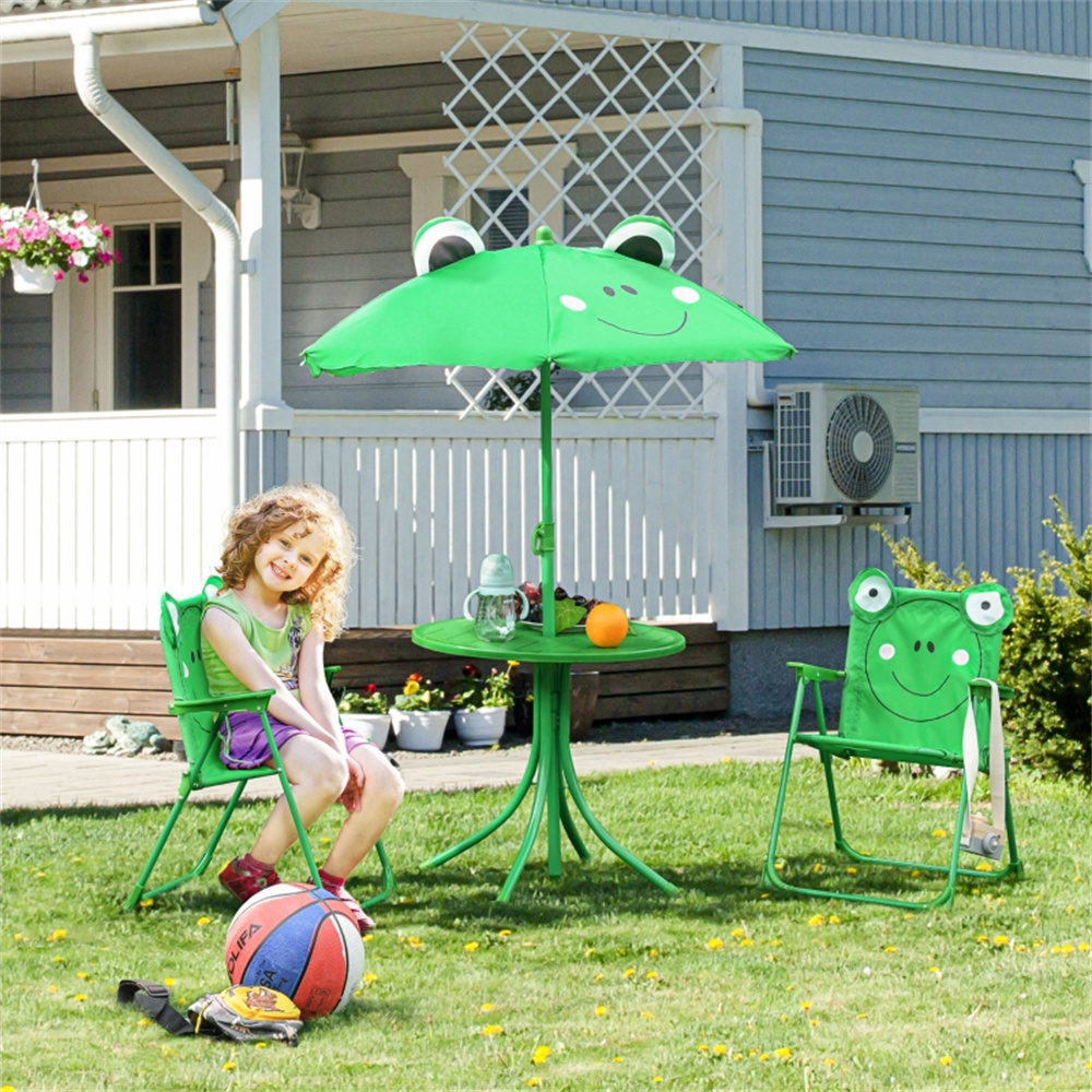 Kids Green Cartoon Frog Patio  - Kids Outdoor Dining Set recension och pris