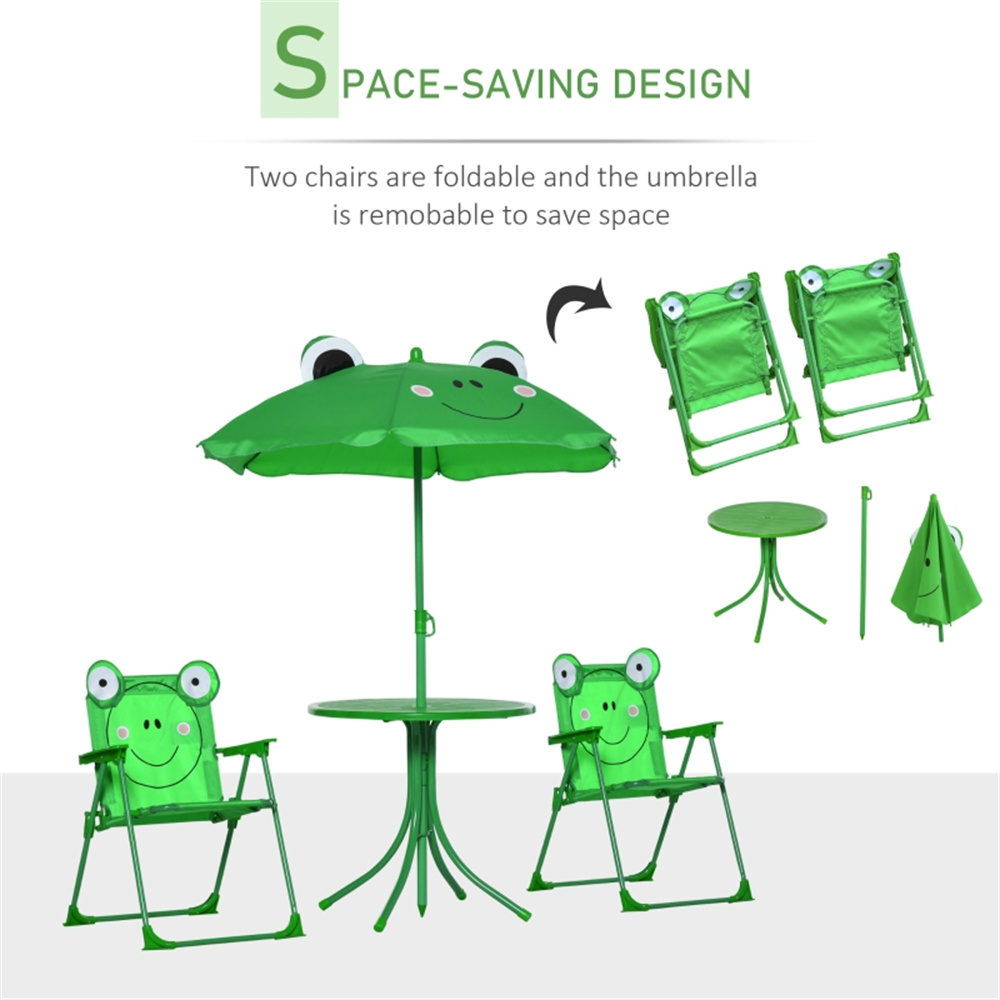 Kids Green Cartoon Frog Patio  - Kids Outdoor Dining Set recension och pris