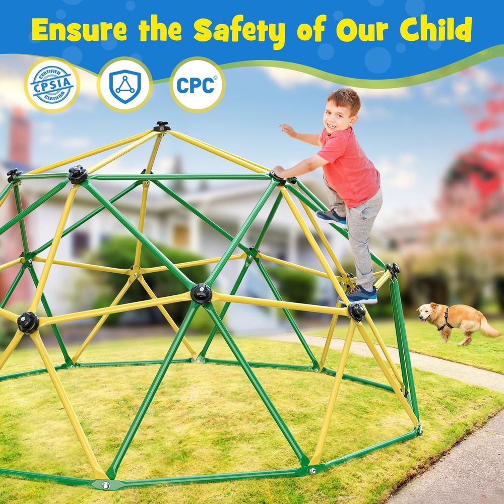 Climbing Dome, 10FT Climber wi - Kids Outdoor Jungle Gym Dome recension och pris